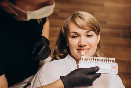 woman patient visiting dentist