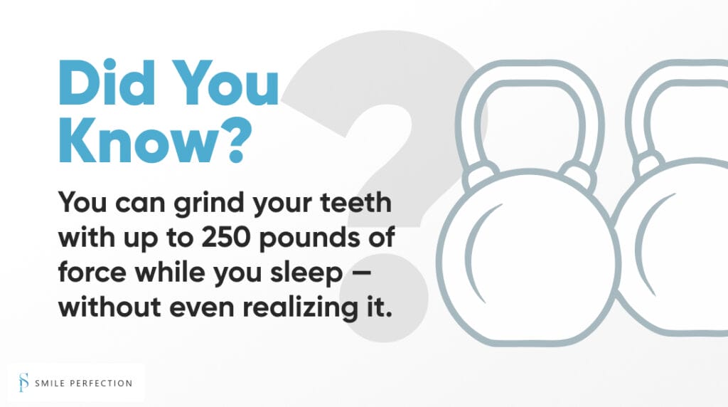 Infographic highlighting important facts about teeth grinding