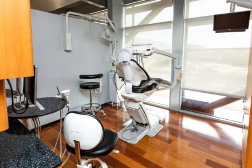 Clean modern dental office with advanced equipment and bright view